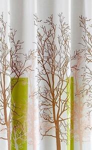Aqualine Aqualine, perdea de dus 180x180cm, poliester, alb/verde, copac, ZP009/180