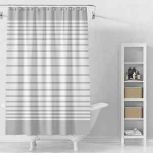 Aqualine Aqualine, perdea de dus 180x180cm, vinil, alb/albastru/negru, ZV033