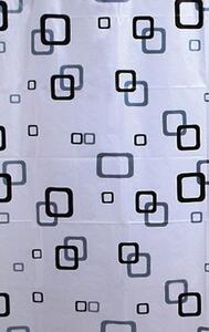 Aqualine Aqualine, perdea de dus 180x180cm, vinil, alb/albastru/negru, ZV010