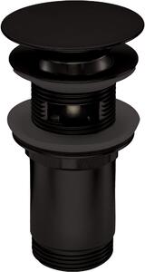 Deante Click-Clack, dop de scurgere universal pentru chiuvetă cu carcasă metalică, negru mat, DEA-NHC_N10U