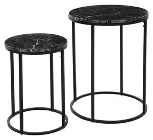 H&S Collection Set de masă laterală, 2 piese, negru NB1510000