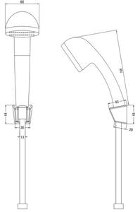 Deante Neo Classic, set de duș de mână cu 1 punct, crom, NEC_041K
