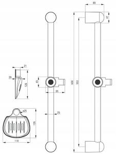 Deante Neo Fresh, coloana de dus 60cm, croma, NOF_051D