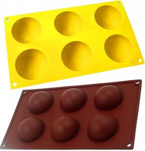 Set de 2 forme pentru prajituri ZoneYan, silicon, galben/maro, 28,5 x 16,7 cm