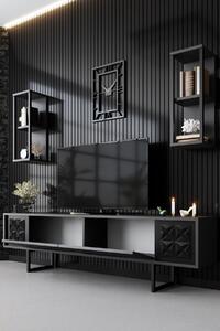 Comoda TV Black Line TV Stand Stylish, Gri, 180 x 48 x 30 cm