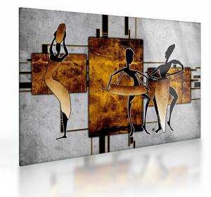 Tablou pe sticlă - Motiv cultura africană (70x50 cm)