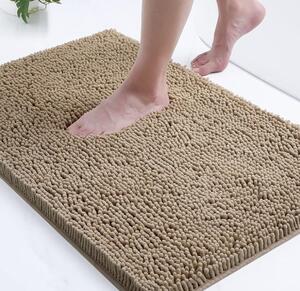 BISK Erga Basic, covoraș de baie 60x40 cm, model 6 Chenille Rolled, bej, ERG-08149