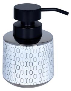 BISK Erga Cadril, dozator de detergent pe picioare, alb-negru-crom, ERG-08183