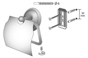 BISK Erga Deco, suport hârtie igienică, alamă antică, ERG-00403