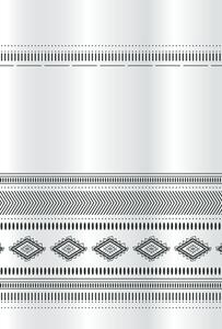 BISK Erga Etno, perdea de duș 180x200cm, poliester, alb-negru, ERG-08178