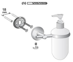 BISK Erga FOR YOU, dozator de săpun pe perete, negru mat, ERG-08253
