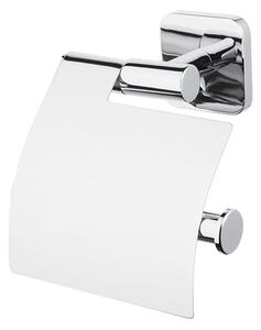 BISK Erga Forte, suport hartie igienica cu capac, crom, ERG-06843