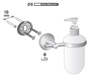 BISK Erga FOR YOU, dozator de sapun de perete, crom, ERG-01177