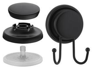 Erga Gavi, 2 carlige pentru prosoape pe ventuza, negru mat, ERG-YKA-CH.GAVI-H2-BLK