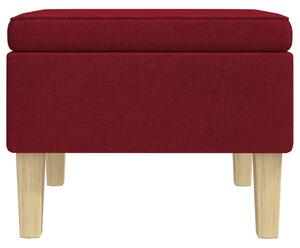 Scaun cu picioare din lemn, roșu vin, material textil
