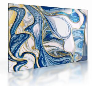 Tablou pe sticlă - Valuri de marmură (70x50 cm)