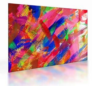 Tablou pe sticlă - Abstract colorat (70x50 cm)
