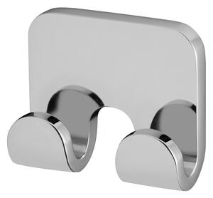 BISK Erga NATURE, cârlig dublu pentru prosoape, crom, ERG-04879