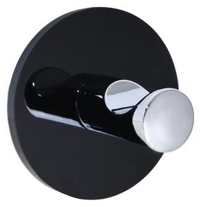 BISK Erga Niagara, rotund 1 cârlig prosop 5x5 cm, negru-crom, ERG-08031