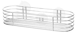 BISK Erga Niagara, cos mare pentru accesorii baie pentru ventuze 30x8,3x6 cm, crom, ERG-04841