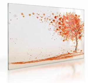Tablou pe sticlă - Copac în vâmnt (70x50 cm)