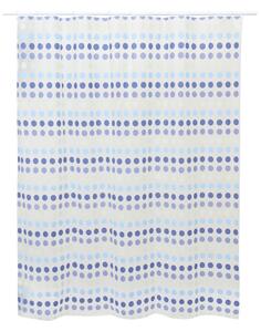 BISK Erga Peva, perdea de dus cu carlige (12 buc) 200x180 cm, model Punti albastru, ERG-08092