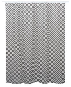 BISK Erga Peva, perdea de dus cu carlige (12 buc) 200x180 cm, model Kira gri, ERG-08090
