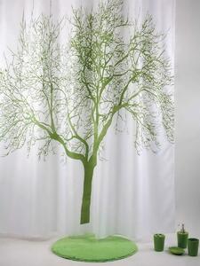 BISK Erga Peva, perdea de dus 180x200cm, poliester, model copac alb-verde, ERG-04439