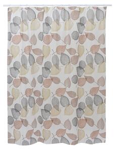 BISK Erga Peva, perdea de dus cu carlige (12 buc) 200x180 cm, model de platani multicolor, ERG-08091