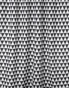 BISK Erga Plain, perdea de dus cu carlige (12 buc) 200x180 cm, alb-negru, ERG-06880