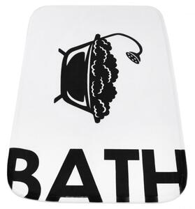 Erga Accesorii Erga, covoraș baie 60x40 cm, alb-negru, ERG-YKA-CH.BATH-WHT