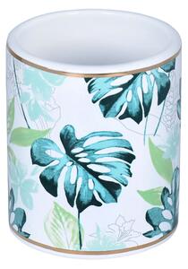BISK Erga Samoa, cupă pentru periuță de dinți din ceramică, alb-multicolor, ERG-08201
