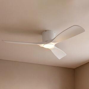 Lucande Ventilator de tavan inteligent cu LED Moneno, alb, DC, Tuya, reglabil, Alb, Camera de zi / sufragerie, Metal, Modern