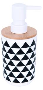BISK Erga SNOW, dozator de săpun pe picioare 350 ml, alb-maro, ERG-07897