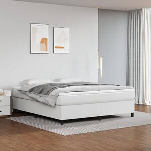Cadru de pat, alb, 180x200 cm, piele ecologică