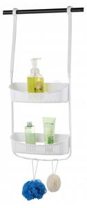 Erga Wiki, coș de baie, organizator suspendat 30x72 cm cu ventuze, alb, ERG-YKA-CH.WIKI-WHT