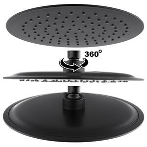 Erga Erga, cap de duș SLIM cu diametrul de 25 cm, negru mat, ERG-YKA-BP.BRG25-BLK