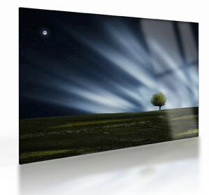 Tablou pe sticlă - Aurora boreală (70x50 cm)