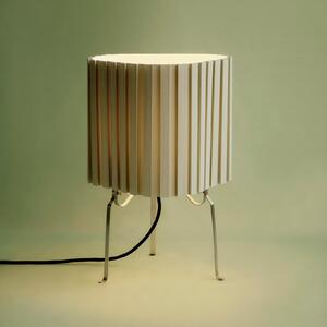 HAY Lampa de masă Canelé, verde, înălțime 37 cm, soclu E14, abajur din material, Verde, Camera de zi / sufragerie, Țesătură / Textil, Design