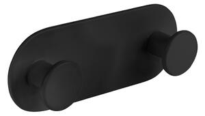 Laveo Miri, 2 carlige pentru prosoape, negru mat, LAV-ALM_712S