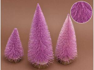Pink glittery pini decorativi roz 3dpcs / set