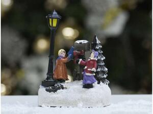 Scena de Crăciun cu iluminare led - cutie poștală 1buc