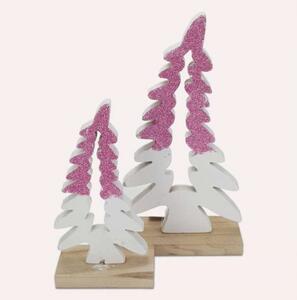 Conuri de pin în formă de conuri de pin cu sclipici - roz 2buc/set