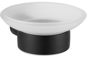 Mexen Base, farfurie de săpun montată pe perete, negru mat, 7088239-70