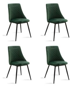 Set 4 Scaune Bucatarie/Dining Grysell Catifea Verde