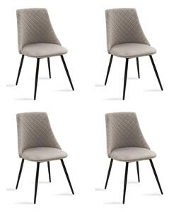Set 4 Scaune Bucatarie/Dining Grysell Catifea Gri
