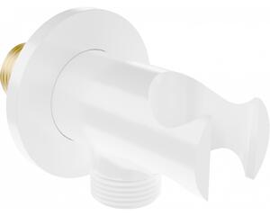 Mexen KAI, racord de duș de mână de colț ascuns 1/2", alb, 79301-20