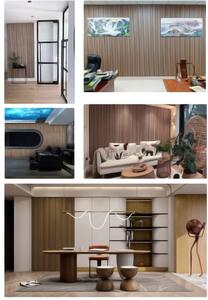 Riflaj MDF decorativ 2HOME de tip Panou Acustic, Stejar Natur, 270×60 cm