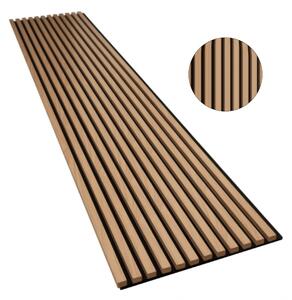 Riflaj MDF decorativ 2HOME de tip Panou Acustic, Stejar Natur, 270×60 cm