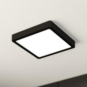 EGLO Plafonieră cu LED Fueva 5 IP44 3000K negru 21x21cm, Negru, Baie, Metal